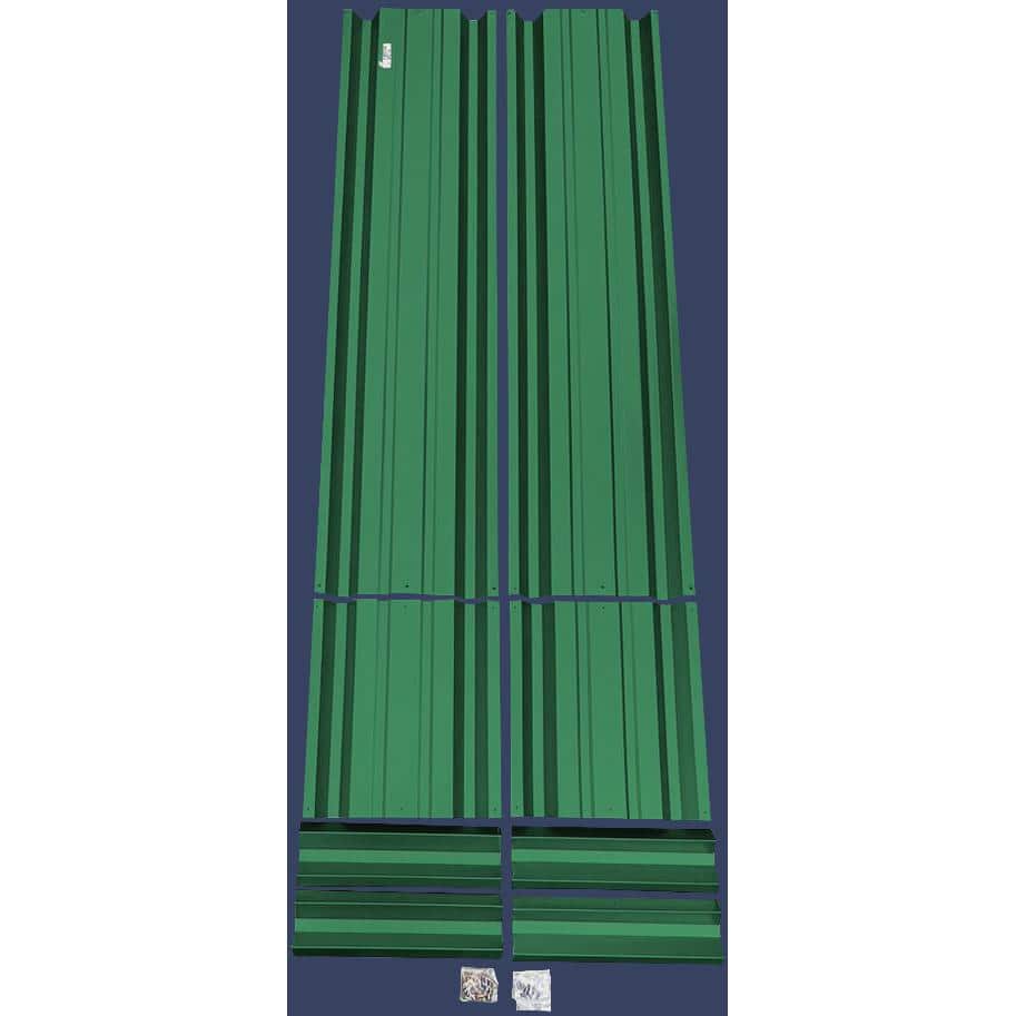 ALL METAL WORKS 24 inch by 72 inch Rectangle Emerald Green Metal Planter Box PTTM2X6X18-EMERALDGREEN