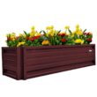 ALL METAL WORKS 24 inch by 72 inch Rectangle Burgundy Metal Planter Box PTTM2X6X18-BURGUNDY