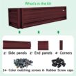 ALL METAL WORKS 24 inch by 72 inch Rectangle Burgundy Metal Planter Box PTTM2X6X18-BURGUNDY