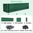 ALL METAL WORKS 24 inch by 72 inch Rectangle Forest Green Metal Planter Box PTTM2X6X18-FORESTGREEN