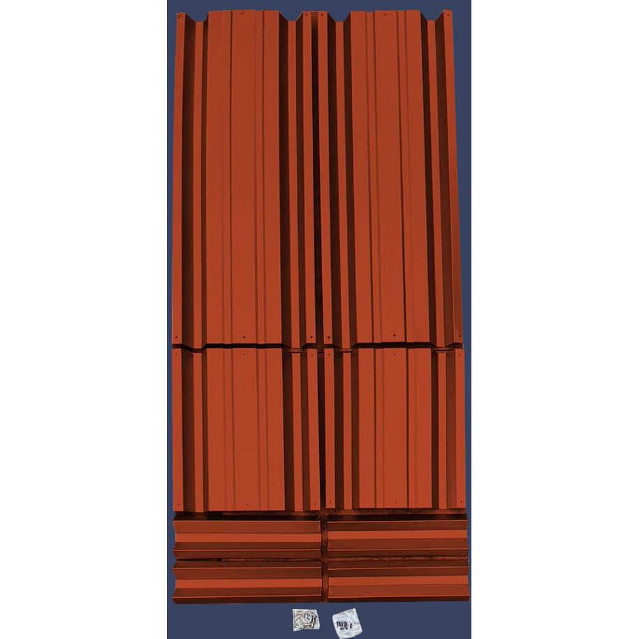 ALL METAL WORKS 24 inch by 48 inch Rectangle Barn Red Metal Planter Box PTTM2X4X18-BARNRED