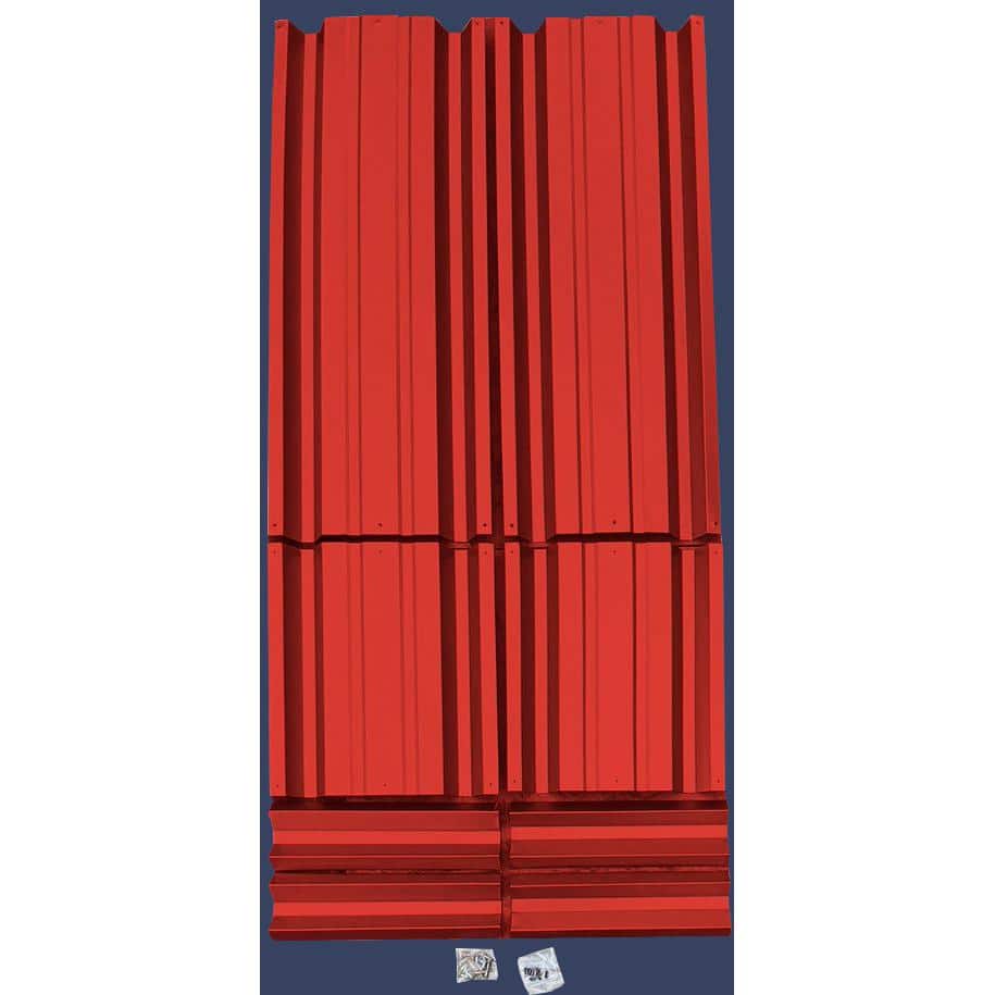 ALL METAL WORKS 24 inch by 48 inch Rectangle Bright Red Metal Planter Box PTTM2X4X18-BRIGHTRED