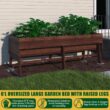 VEIKOUS 71 in. L x 31 in. W Large Wooden Raised Garden Bed Outdoor with Legs and Liner, Carbonized PG0102-08RT VEIKOUS 71 in. L x 31 in. W Large Wooden Raised Garden Bed Outdoor with Legs and Liner, Carbonized PG0102-08RT