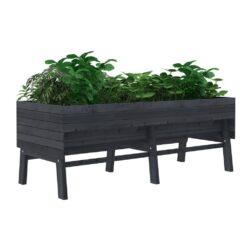 VEIKOUS 71 in. L x 31 in. W Large Wooden Raised Garden Bed Outdoor with Legs and Liner, Dark Gray PG0102-08GY
