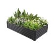 Cesicia 8 ft. L x 4 ft. W x 1.5 ft. H Gray Rectangular Galvanized Steel Raised Garden Bed Above Ground Modular Planter Boxes ANG007bedwyt