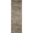 LOLOI II Layla Antique/Moss 9 ft. x 12 ft. Distressed Oriental Printed Area Rug LAYLLAY-13ANMO90C0
