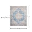 LOLOI II Layla Blue/Tangerine 9 ft. x 12 ft. Distressed Bohemian Printed Area Rug LAYLLAY-07BBTG90C0