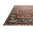 LOLOI II Layla Brick/Blue 9 ft. x 12 ft. Distressed Bohemian Printed Area Rug LAYLLAY-01BKBB90C0