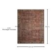 LOLOI II Layla Brick/Blue 9 ft. x 12 ft. Distressed Bohemian Printed Area Rug LAYLLAY-01BKBB90C0