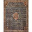 LOLOI II Layla Cobalt Blue/Spice 9 ft. x 12 ft. Distressed Bohemian Printed Area Rug LAYLLAY-09CUSQ90C0