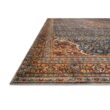 LOLOI II Layla Cobalt Blue/Spice 9 ft. x 12 ft. Distressed Bohemian Printed Area Rug LAYLLAY-09CUSQ90C0