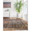 LOLOI II Layla Cobalt Blue/Spice 9 ft. x 12 ft. Distressed Bohemian Printed Area Rug LAYLLAY-09CUSQ90C0
