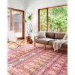 LOLOI II Layla Magenta/Multi 9 ft. x 12 ft. Distressed Bohemian Printed Area Rug LAYLLAY-15XMML90C0