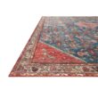LOLOI II Layla Marine/Clay 9 ft. x 12 ft. Distressed Bohemian Printed Area Rug LAYLLAY-10NNCG90C0