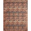 LOLOI II Layla Mocha/Blush 9 ft. x 12 ft. Distressed Bohemian Printed Area Rug LAYLLAY-14MCBH90C0