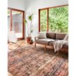 LOLOI II Layla Mocha/Blush 9 ft. x 12 ft. Distressed Bohemian Printed Area Rug LAYLLAY-14MCBH90C0