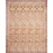 LOLOI II Layla Natural/Spice 9 ft. x 12 ft. Distressed Bohemian Printed Area Rug LAYLLAY-16NASQ90C0