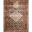 LOLOI II Layla Ocean/Multi 9 ft. x 12 ft. Distressed Bohemian Printed Area Rug LAYLLAY-05OCML90C0