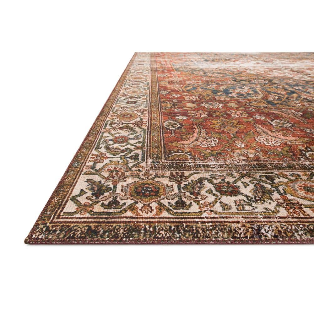 LOLOI II Layla Ocean/Multi 9 ft. x 12 ft. Distressed Bohemian Printed Area Rug LAYLLAY-05OCML90C0