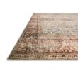 LOLOI II Layla Ocean/Rust 9 ft. x 12 ft. Distressed Bohemian Printed Area Rug LAYLLAY-04OCRU90C0