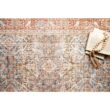 LOLOI II Layla Ocean/Rust 9 ft. x 12 ft. Distressed Bohemian Printed Area Rug LAYLLAY-04OCRU90C0