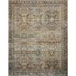 LOLOI II Layla Olive/Charcoal 9 ft. x 12 ft. Distressed Oriental Printed Area Rug LAYLLAY-03OLCC90C0
