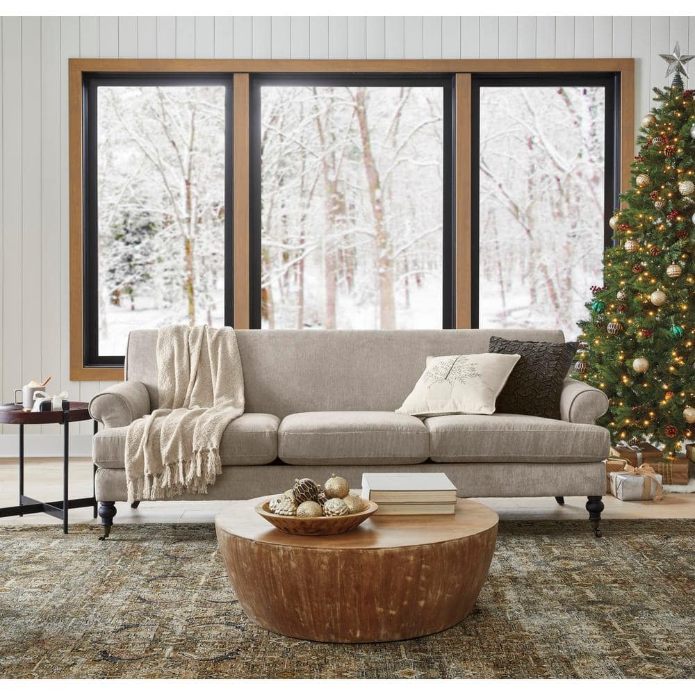 LOLOI II Layla Olive/Charcoal 9 ft. x 12 ft. Distressed Oriental Printed Area Rug LAYLLAY-03OLCC90C0
