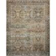 LOLOI II Layla Olive/Charcoal 9 ft. x 12 ft. Distressed Oriental Printed Area Rug LAYLLAY-03OLCC90C0