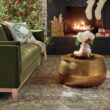 LOLOI II Layla Olive/Charcoal 9 ft. x 12 ft. Distressed Oriental Printed Area Rug LAYLLAY-03OLCC90C0