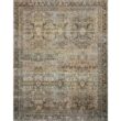 LOLOI II Layla Olive/Charcoal 9 ft. 6 in. x 14 ft. Printed Traditional Area Rug LAYLLAY-03OLCC96E0