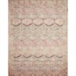 LOLOI II Layla Pink/Lagoon 9 ft. x 12 ft. Distressed Bohemian Printed Area Rug LAYLLAY-17PILJ90C0