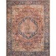 LOLOI II Layla Red/Navy 9 ft. x 12 ft. Distressed Bohemian Printed Area Rug LAYLLAY-08RENV90C0