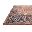 LOLOI II Layla Red/Navy 9 ft. x 12 ft. Distressed Bohemian Printed Area Rug LAYLLAY-08RENV90C0