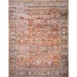 LOLOI II Layla Spice/Marine 9 ft. x 12 ft. Distressed Bohemian Printed Area Rug LAYLLAY-02SQNN90C0