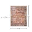 LOLOI II Layla Spice/Marine 9 ft. x 12 ft. Distressed Bohemian Printed Area Rug LAYLLAY-02SQNN90C0