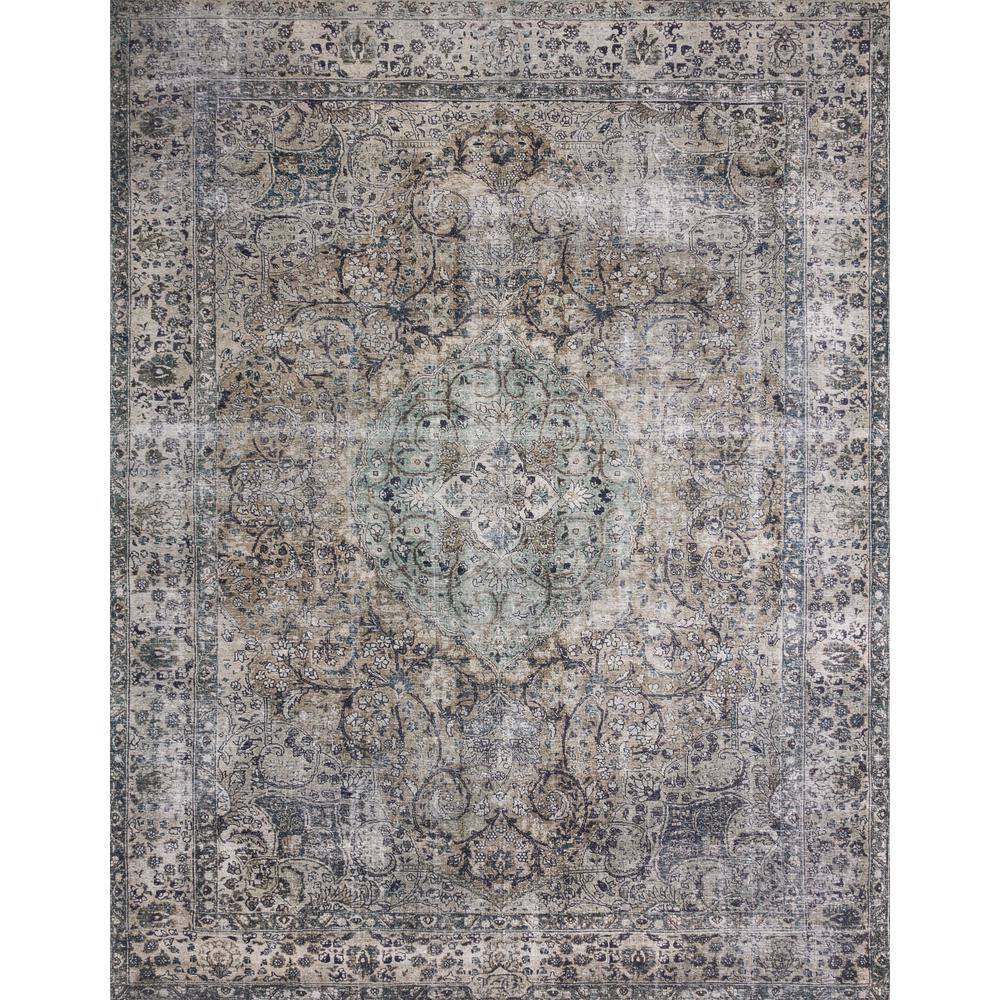 LOLOI II Layla Taupe/Stone 9 ft. x 12 ft. Distressed Bohemian Printed Area Rug LAYLLAY-06TASN90C0