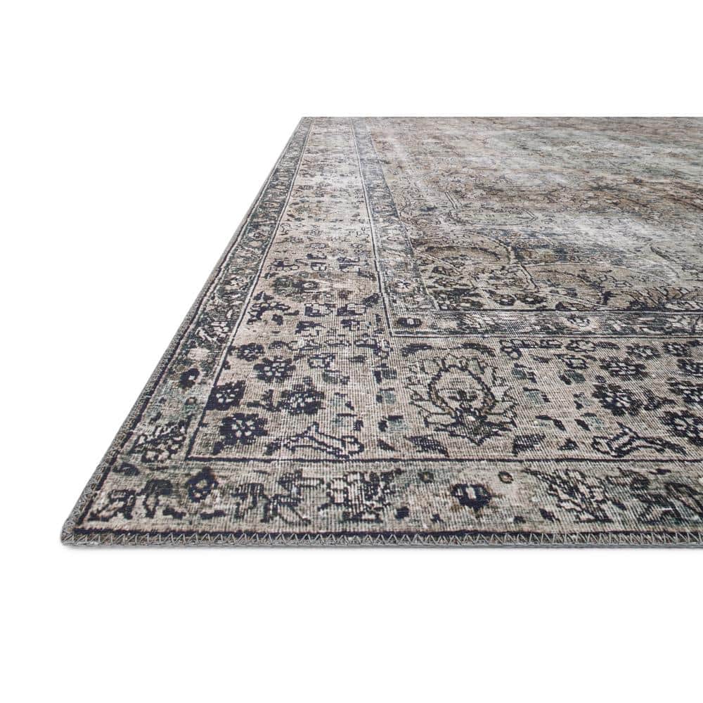 LOLOI II Layla Taupe/Stone 9 ft. x 12 ft. Distressed Bohemian Printed Area Rug LAYLLAY-06TASN90C0
