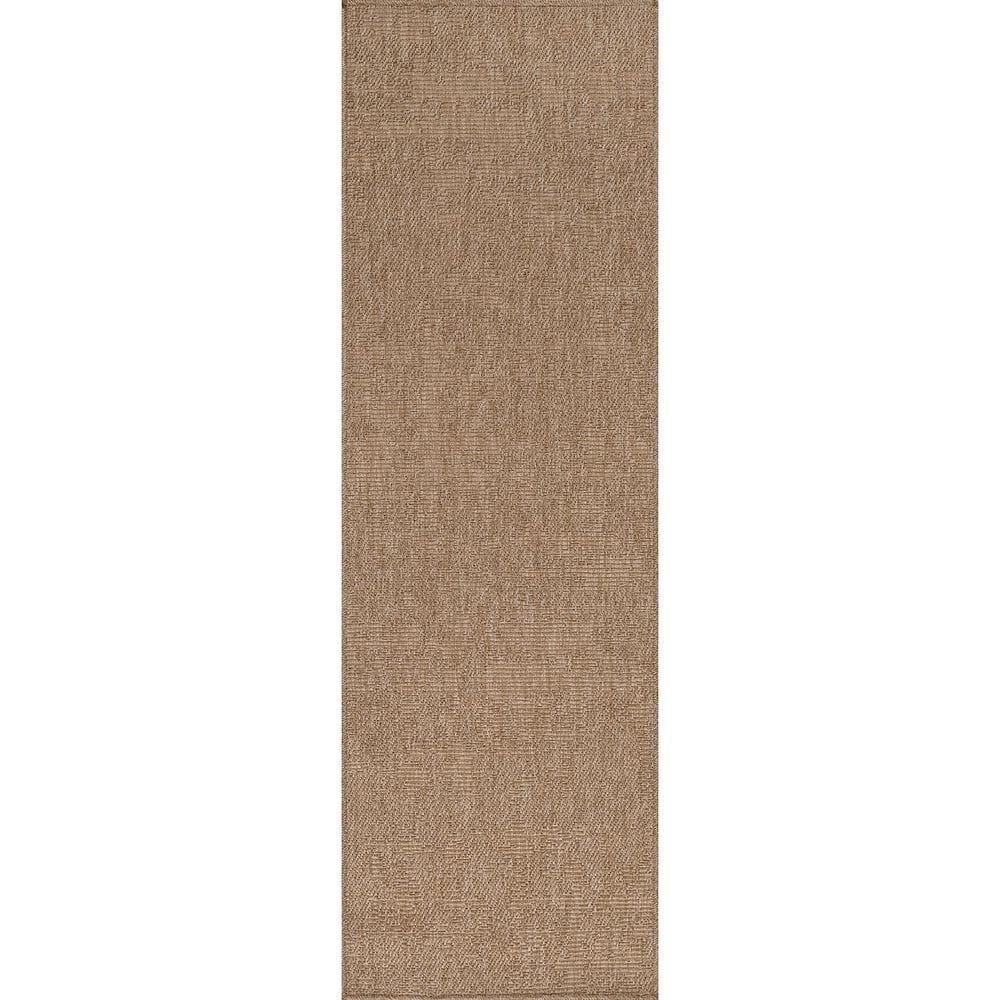 Beverly Rug Royal Easy Jute Beige 8 ft. x 10 ft. Solid Indoor Outdoor Area Rug BV-FLAX-2222-8x10