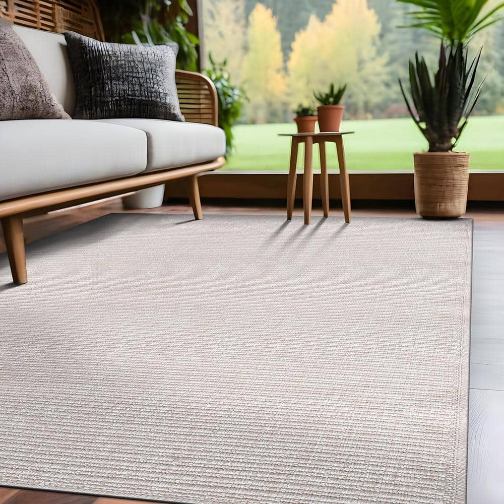 Beverly Rug Royal Bone 8 ft. x 10 ft. Solid Indoor Area Rug BV-RYL333-BONE-8x10 Beverly Rug Royal Bone 8 ft. x 10 ft. Solid Indoor Area Rug BV-RYL333-BONE-8x10