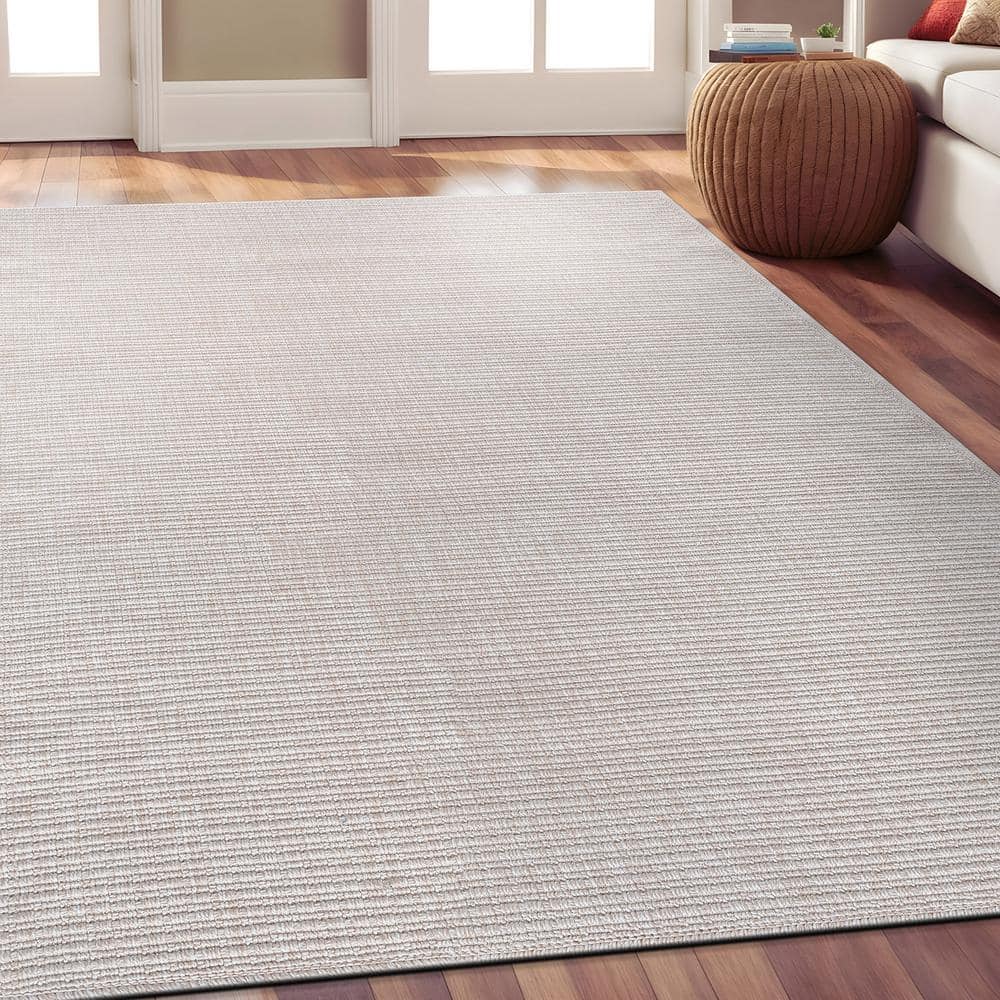 Beverly Rug Royal Bone 8 ft. x 10 ft. Solid Indoor Area Rug BV-RYL333-BONE-8x10 Beverly Rug Royal Bone 8 ft. x 10 ft. Solid Indoor Area Rug BV-RYL333-BONE-8x10