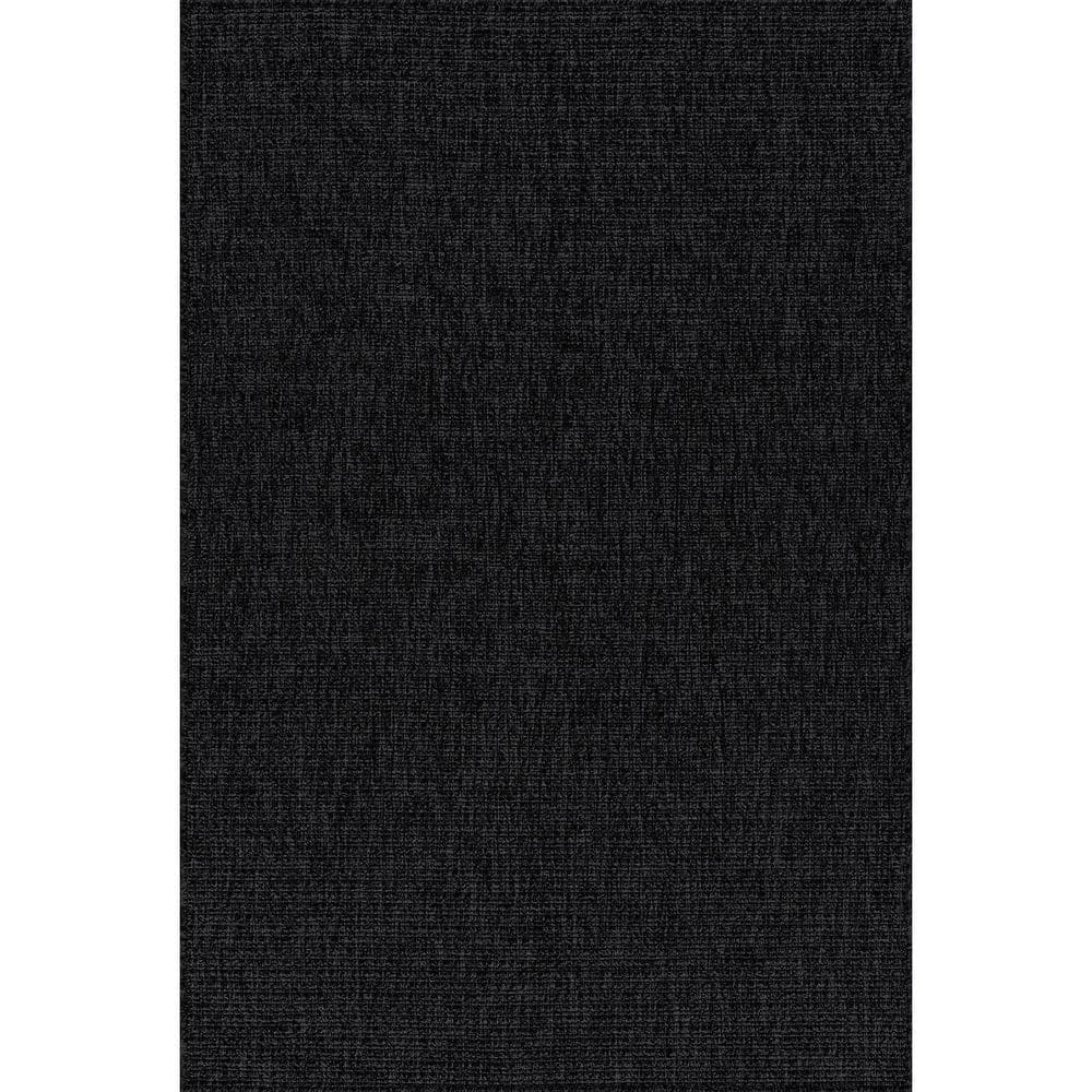 Beverly Rug Royal Easy Jute Dark Grey 8 ft. x 10 ft. Solid Indoor Outdoor Area Rug BV-RYL333-DGRY-8x10