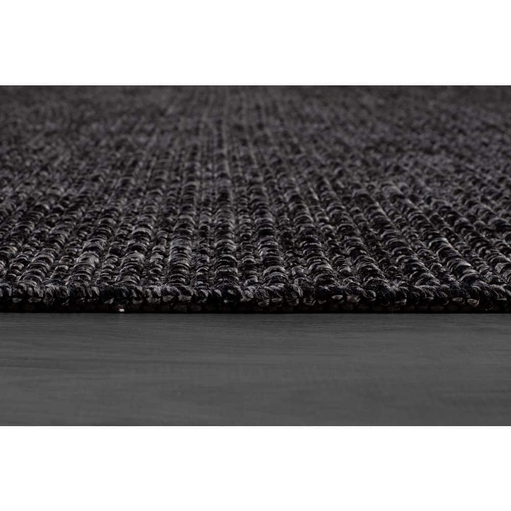Beverly Rug Royal Easy Jute Dark Grey 8 ft. x 10 ft. Solid Indoor Outdoor Area Rug BV-RYL333-DGRY-8x10