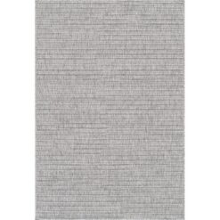 Beverly Rug Royal Easy Jute Grey 8 ft. x 10 ft. Solid Indoor Outdoor Area Rug BV-RYL333-GRY-8x10
