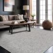 Beverly Rug Royal Easy Jute Grey 8 ft. x 10 ft. Solid Indoor Outdoor Area Rug BV-RYL333-GRY-8x10