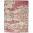 Nourison Celestial Ivory/Pink 7 ft. x 10 ft. Abstract Modern Area Rug 742582