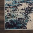 Nourison Celestial Ivory/Teal Blue 7 ft. x 10 ft. Abstract Modern Area Rug 473813