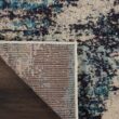Nourison Celestial Ivory/Teal Blue 7 ft. x 10 ft. Abstract Modern Area Rug 473813