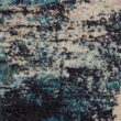 Nourison Celestial Ivory/Teal Blue 7 ft. x 10 ft. Abstract Modern Area Rug 473813