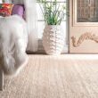 nuLOOM Rigo Chunky Loop Jute Off-White 9 ft. x 12 ft. Farmhouse Living Room/Bedroom/Dining Room Area Rug TAJT03B-9012