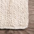 nuLOOM Rigo Chunky Loop Jute Off-White 9 ft. x 12 ft. Farmhouse Living Room/Bedroom/Dining Room Area Rug TAJT03B-9012